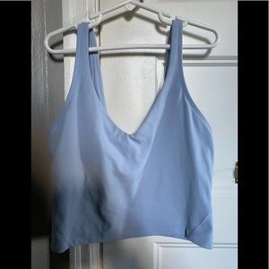 blue linen lululemon align tank
